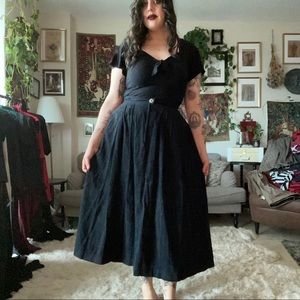 Vintage black midi skirt